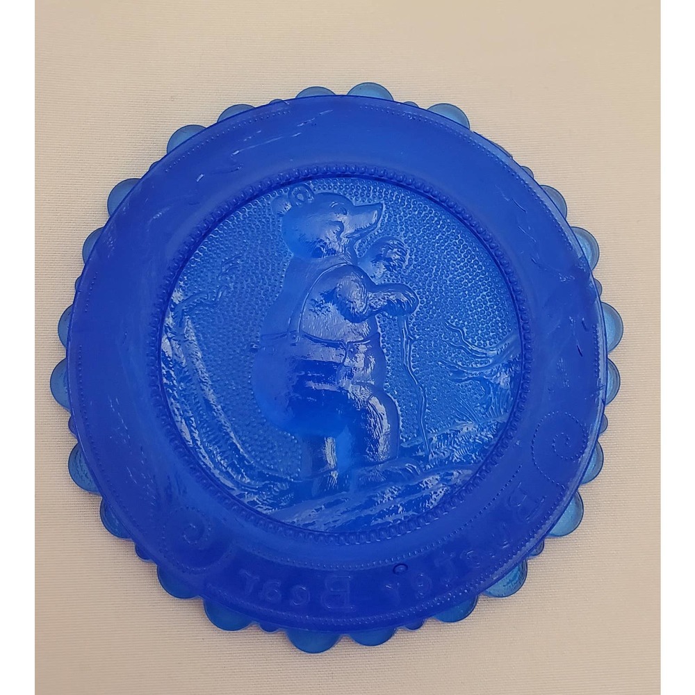 Pairpoint Thornton Burgess Buster Bear Glass Cup Plate